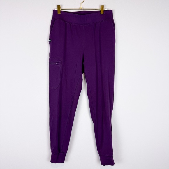 Jaanuu Rubi Slim UltraSoft Scrub Jogger Pants Dark Purple Size Small Petite - Picture 1 of 12